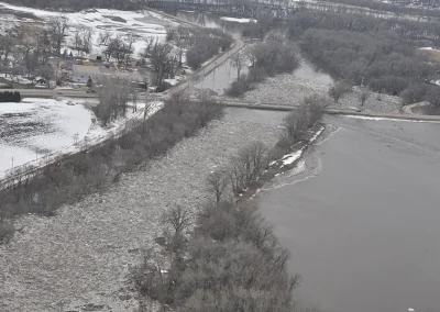 Ice Jam from Dam to Highway 12